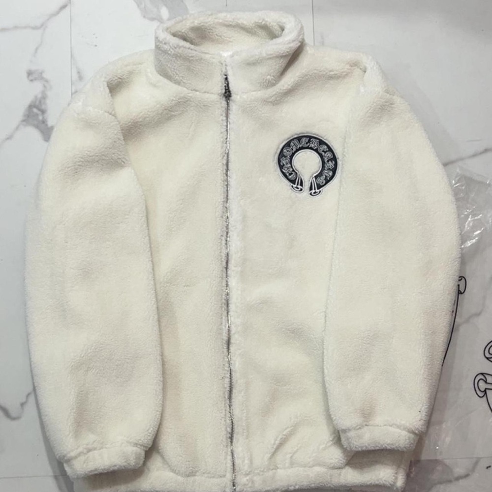 Cozy White Fleece Puffer Jacket